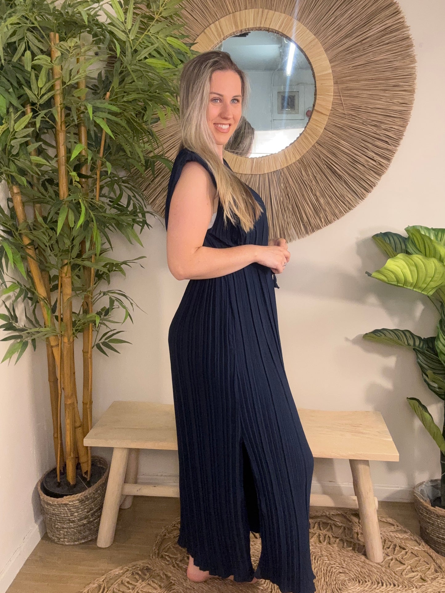 Grecian Dress Navy