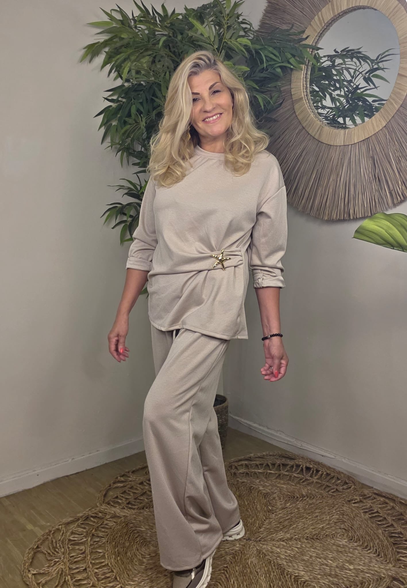 Two piece leisure set Cream