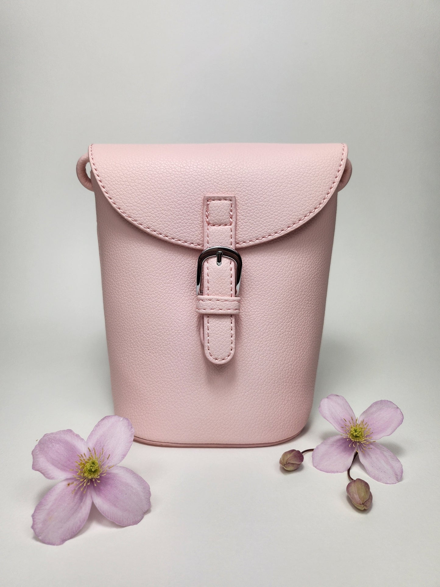 Orchid Pink Eze Leather Crossbody Bag