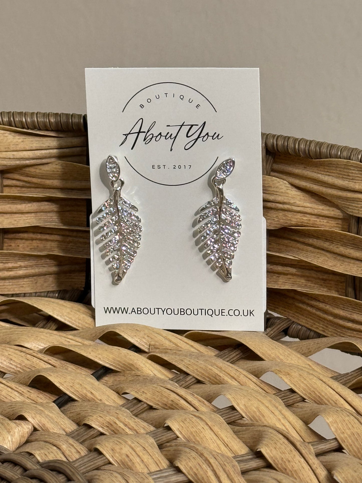 Sparkle Leaf Earrings