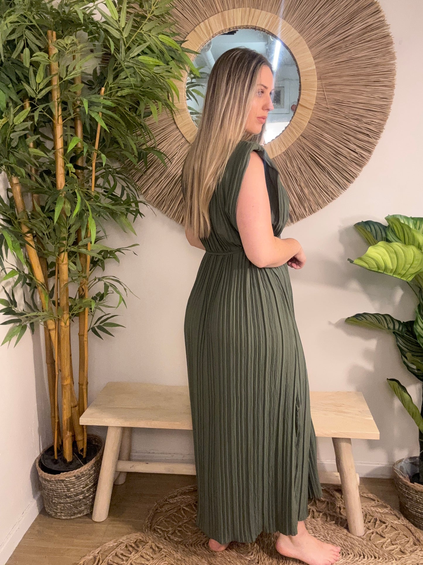 Grecian Dress Khaki