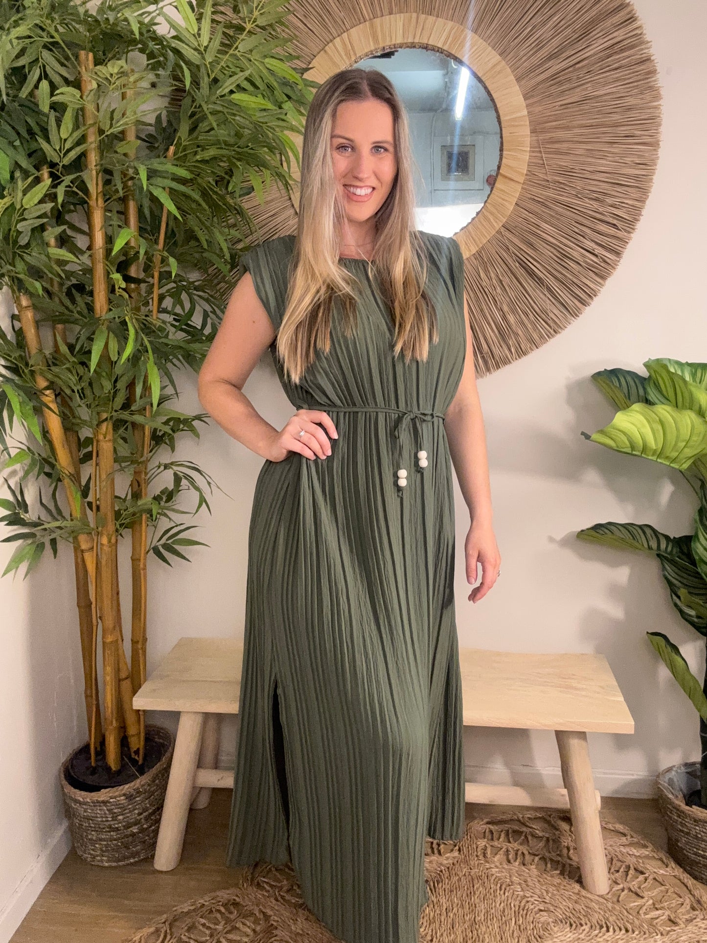 Grecian Dress Khaki