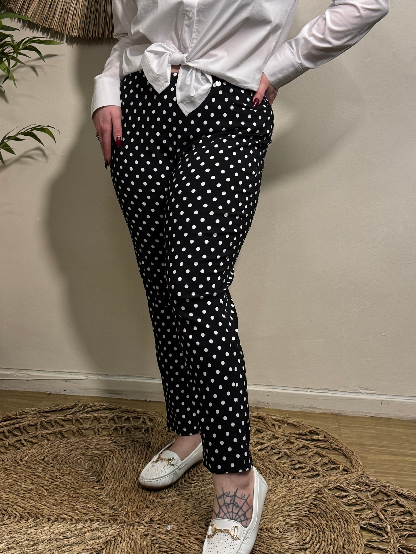 Robell Bella Polka Dot Trousers