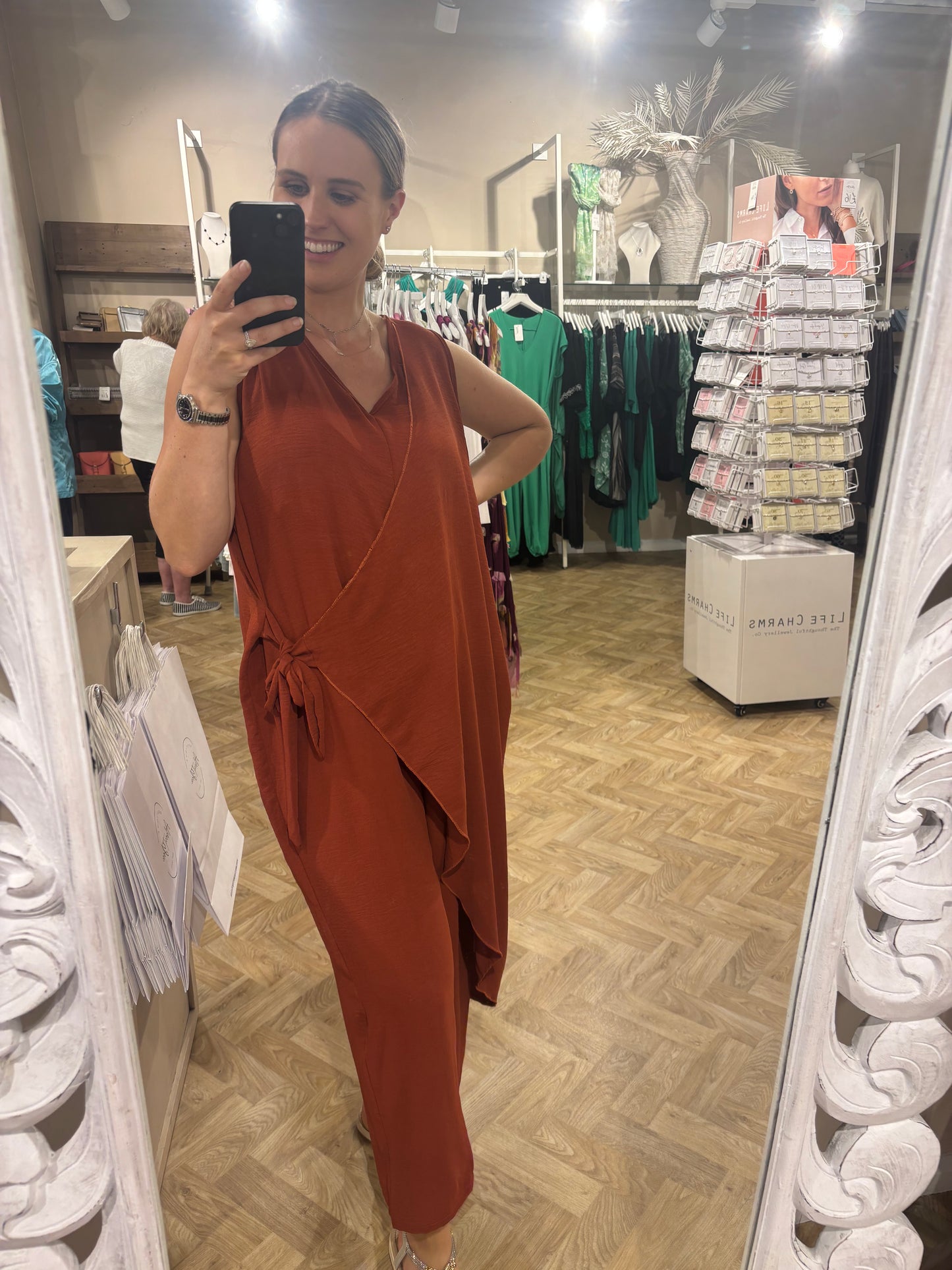 Wrap Jumpsuit Rust