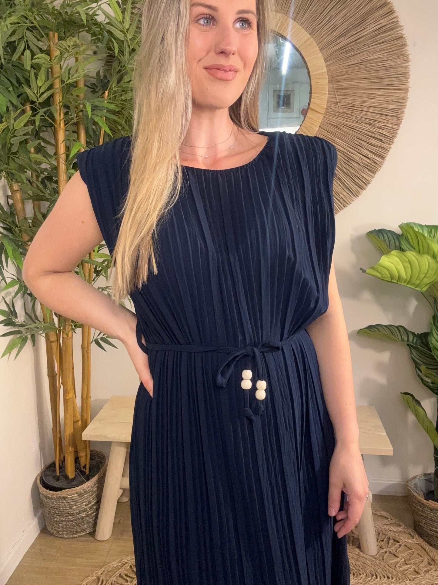 Grecian Dress Navy