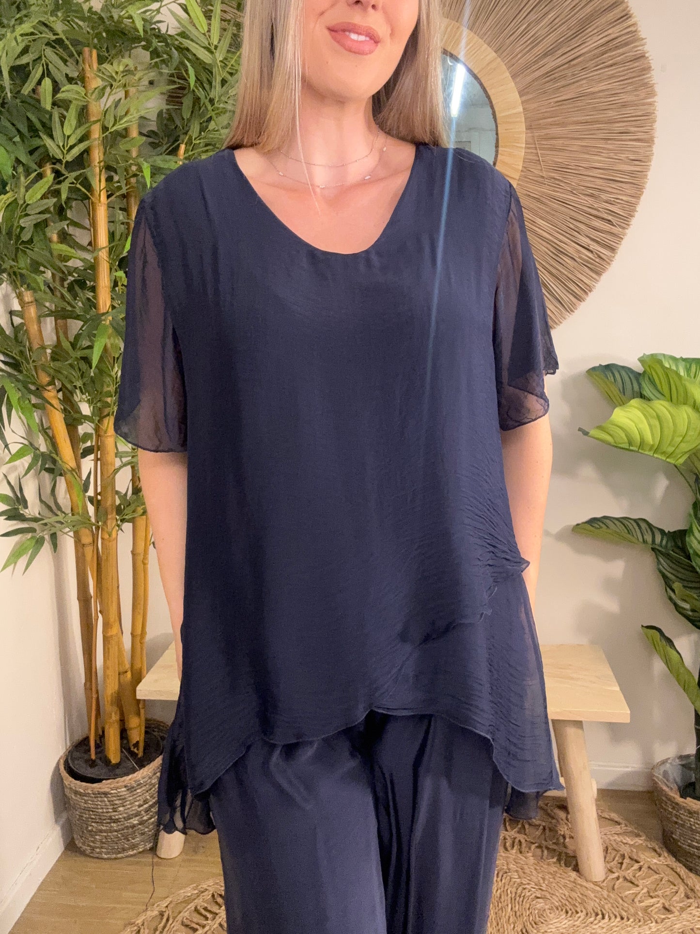 Lisse Silky Top Navy