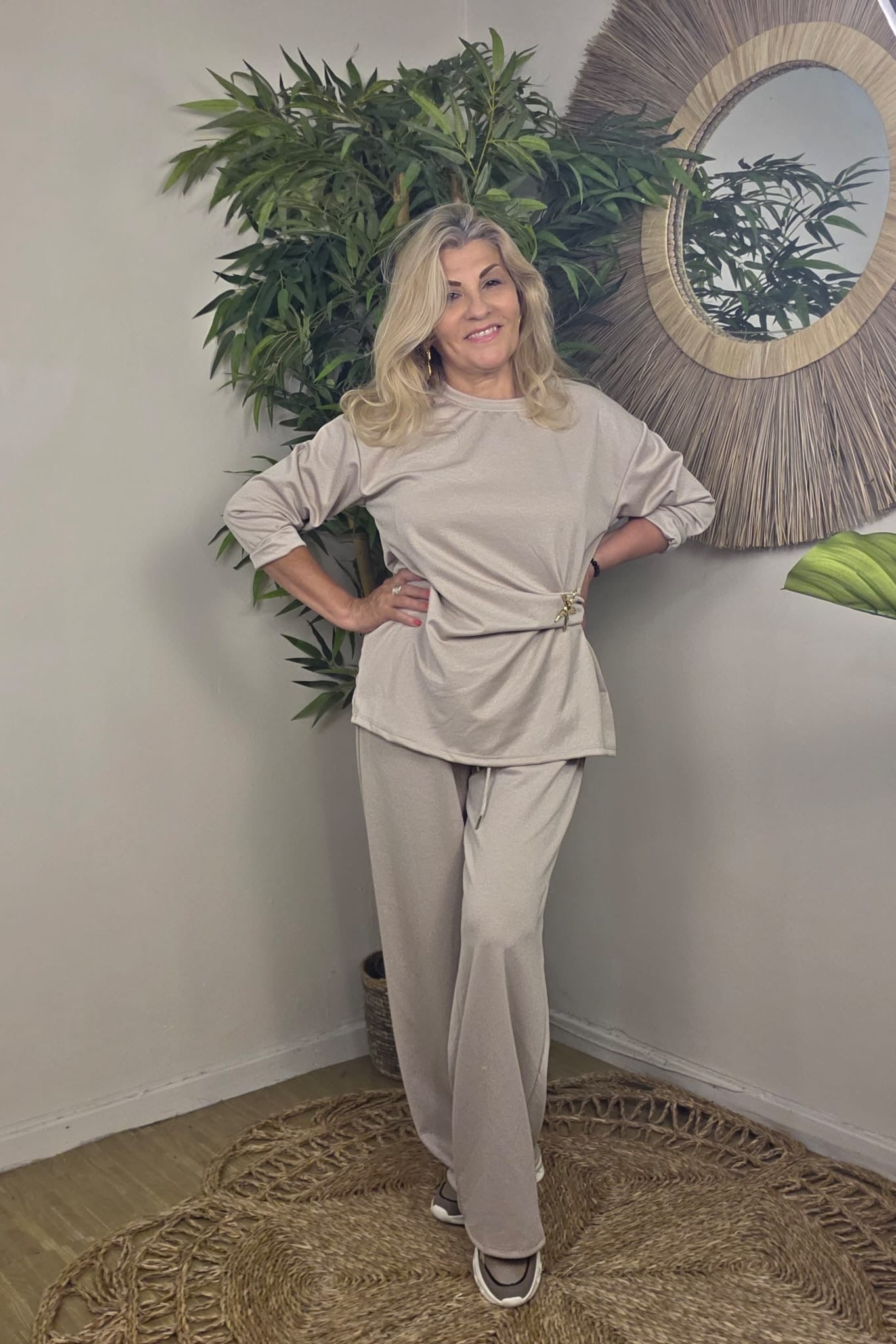 Two piece leisure set Cream