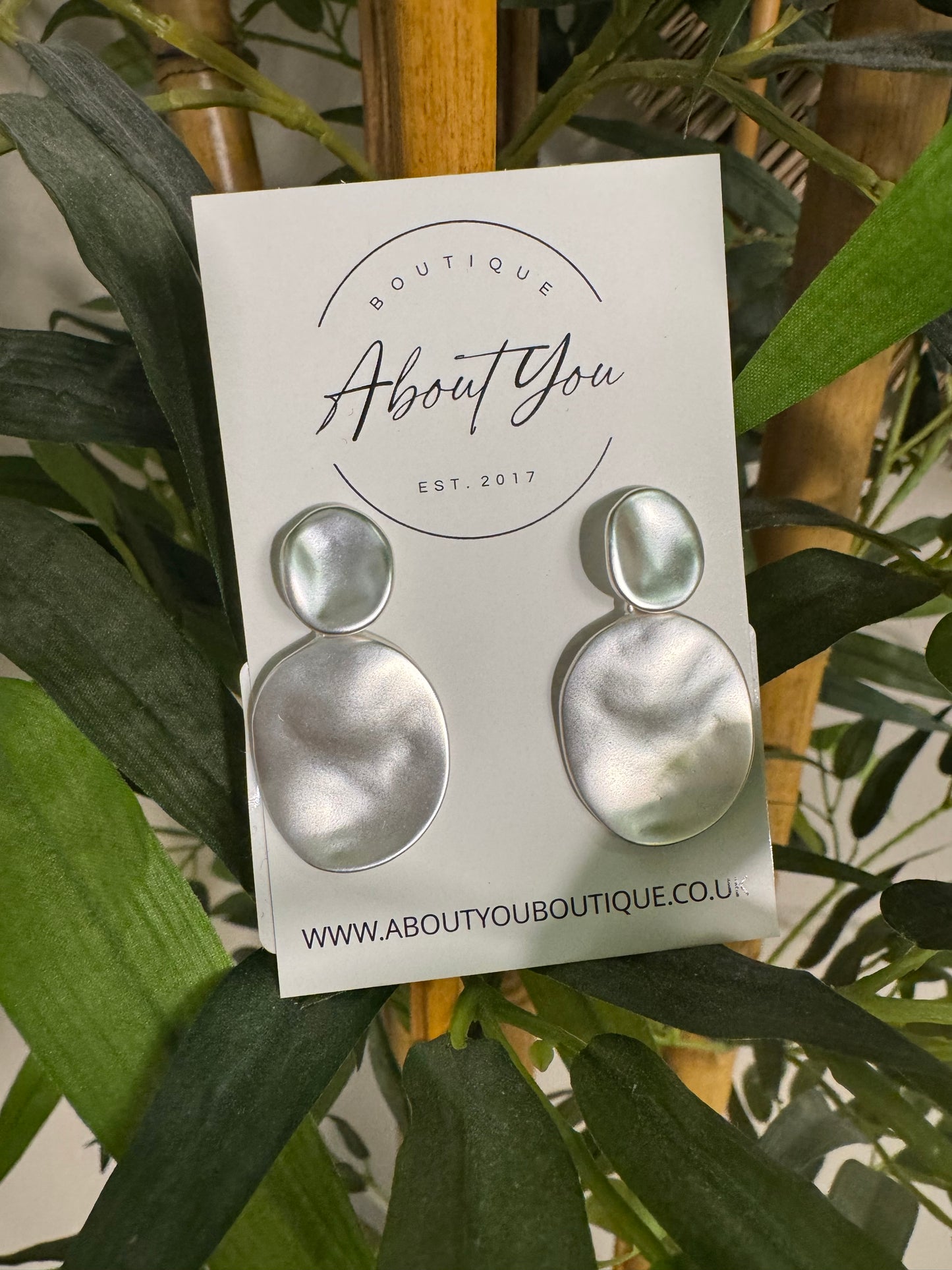 Hammered Disc Earrings