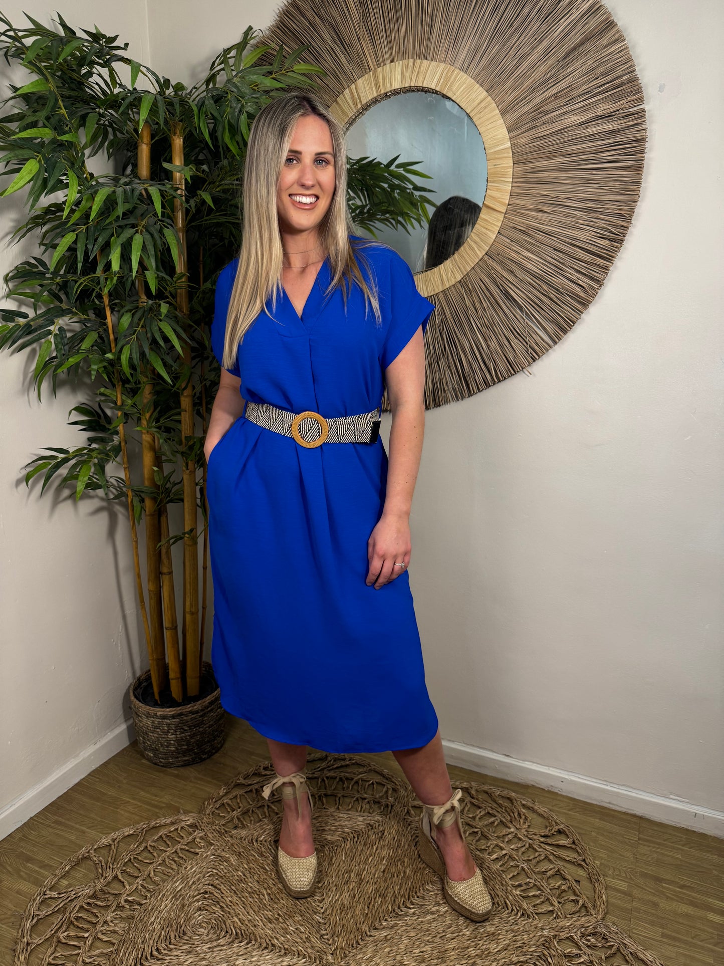 Olive Belted Dress