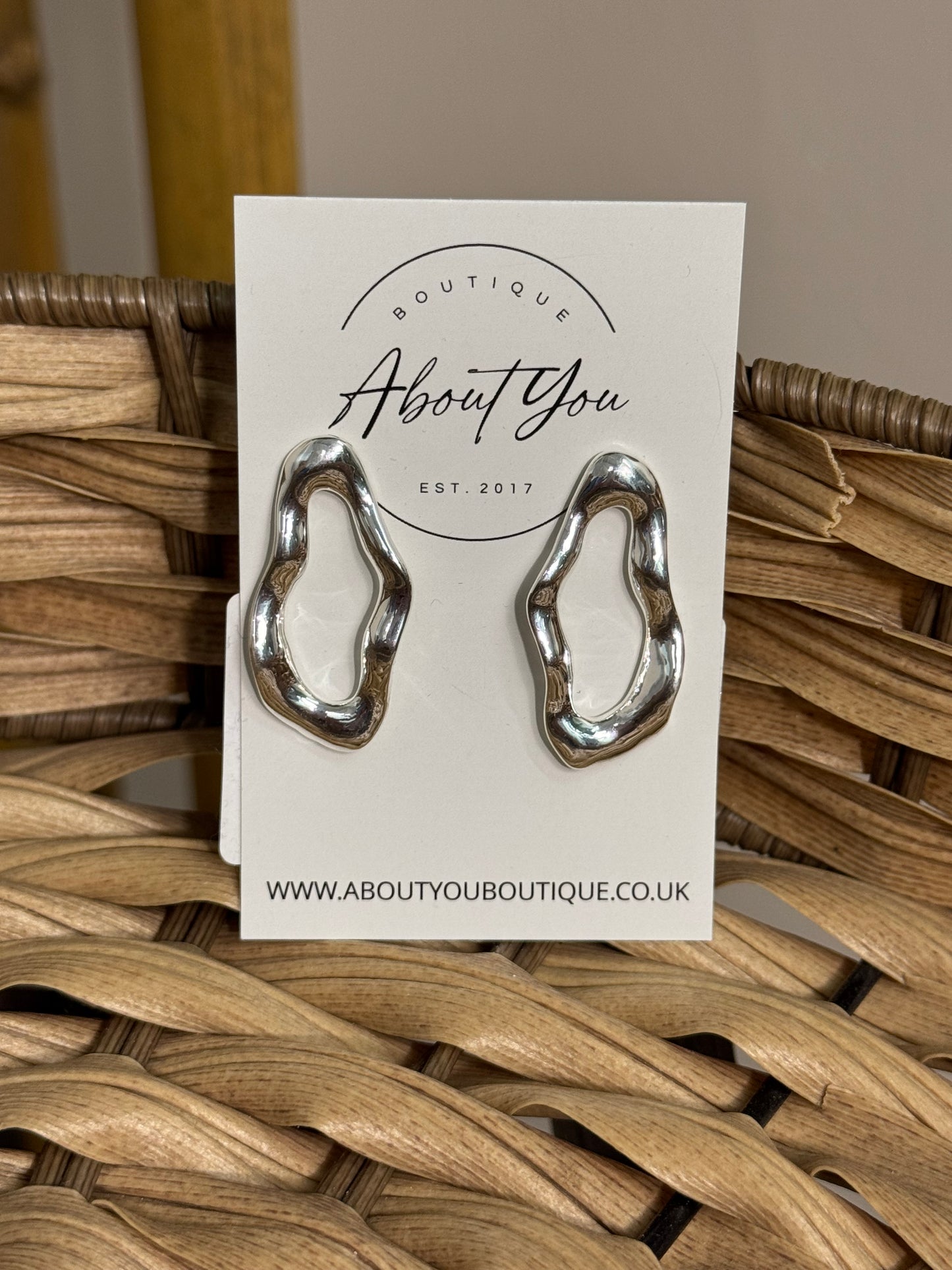 Abstract Hoop Long Earrings