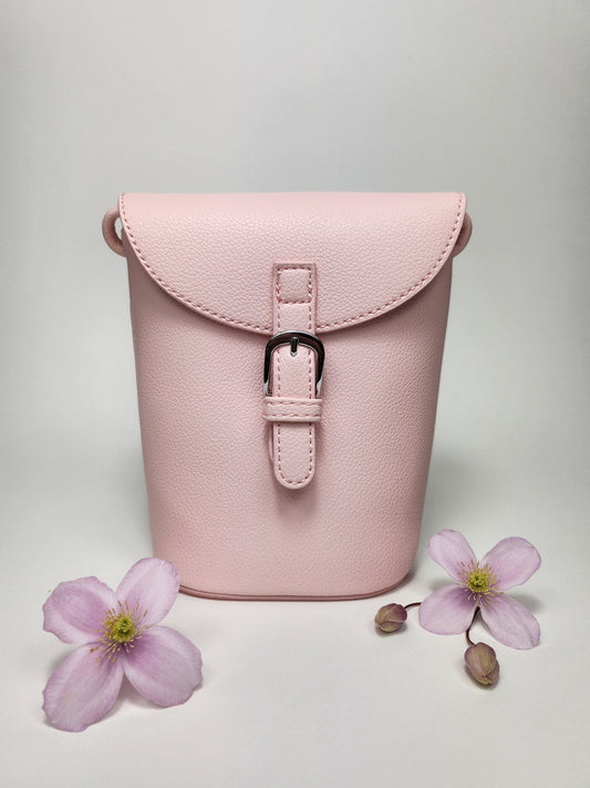 Orchid Pink Eze Leather Crossbody Bag
