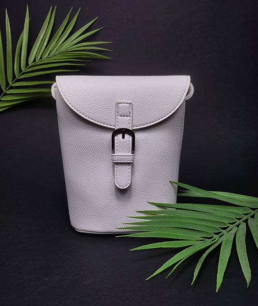 White Eze Leather Crossbody Bag