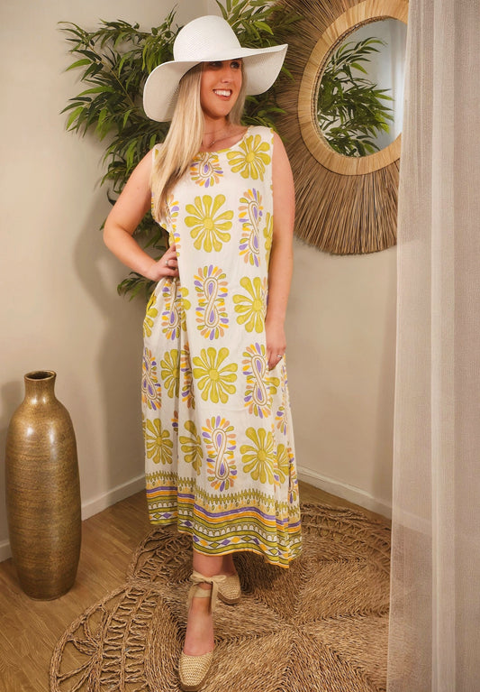 Petalia Dress Lime Green