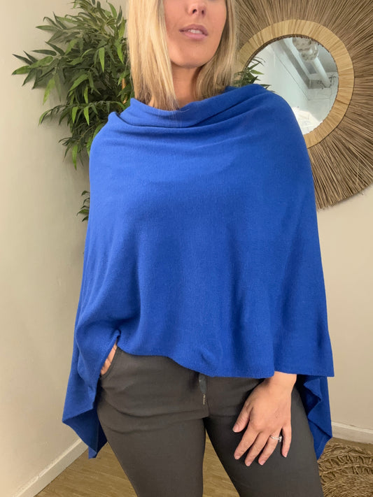 Savanna Poncho Royal Blue