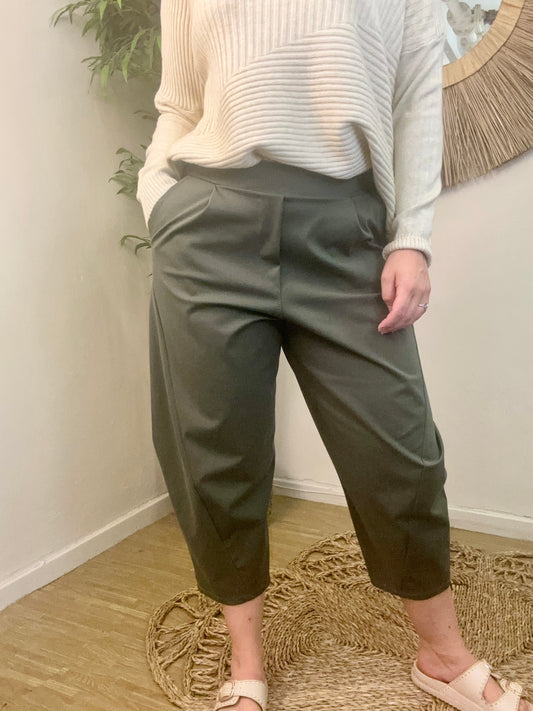 Pleat Front Trousers Khaki