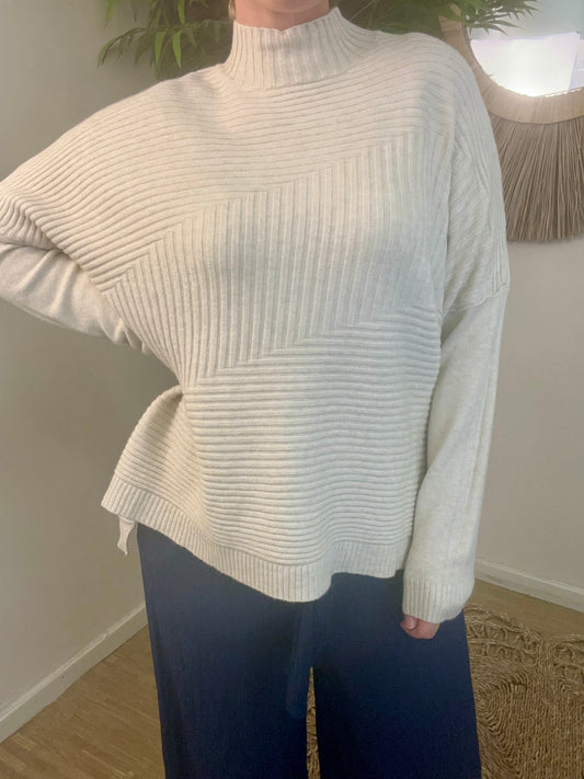 Maya Ribbed Jumper Cream