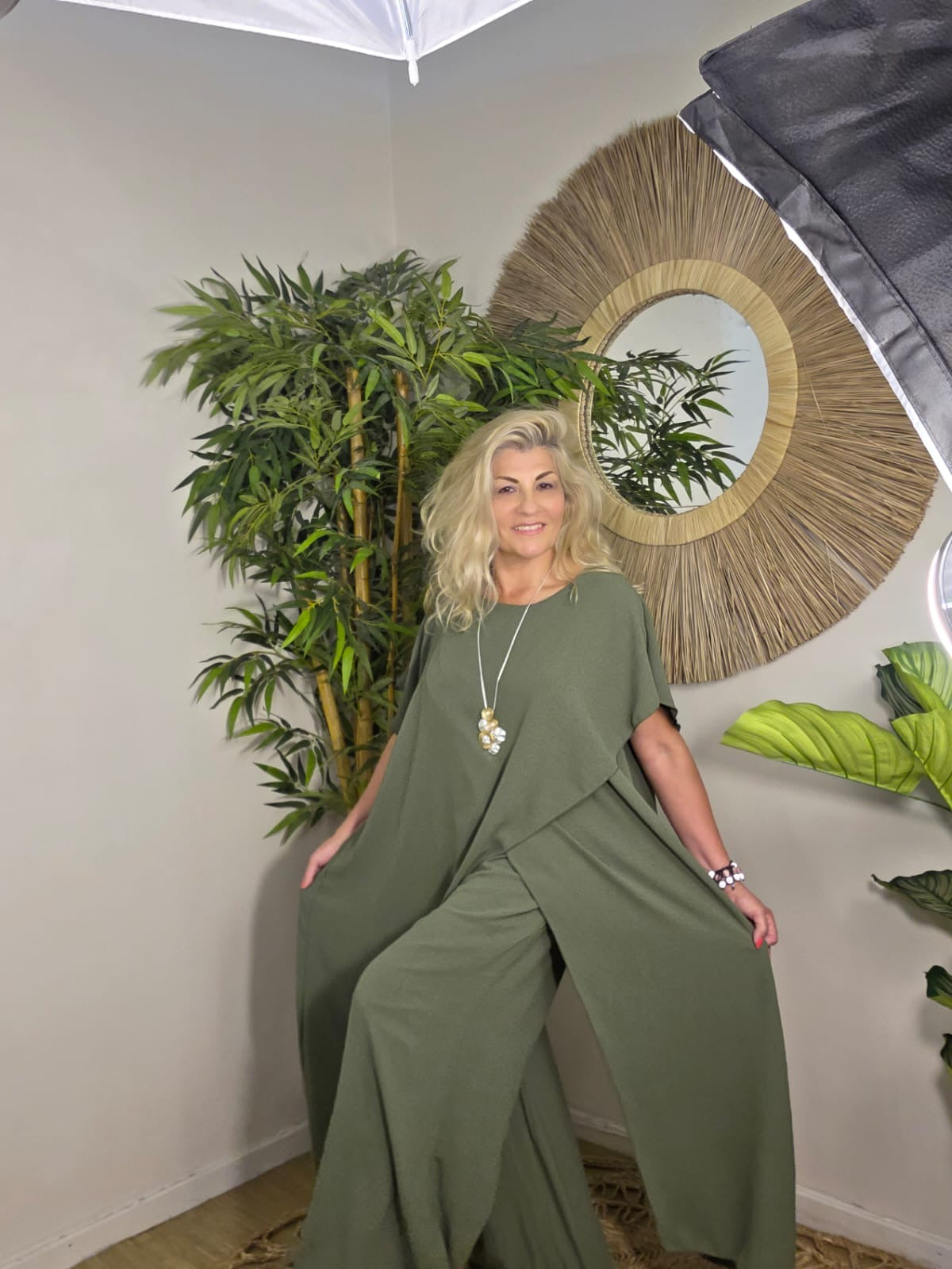 Isla Two Piece Set  Khaki