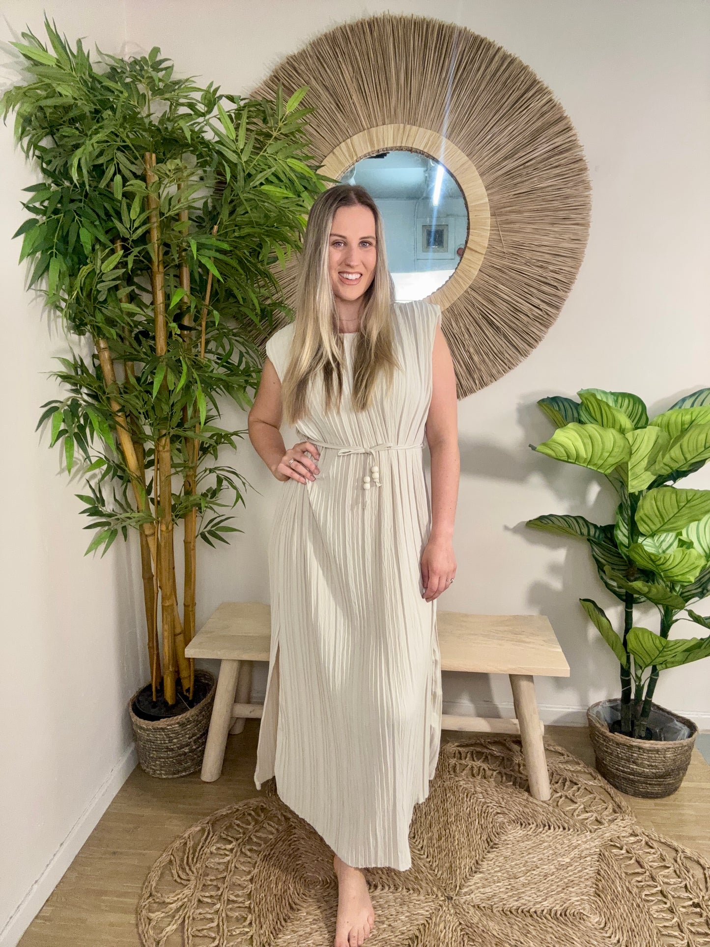 Grecian Dress   Cream