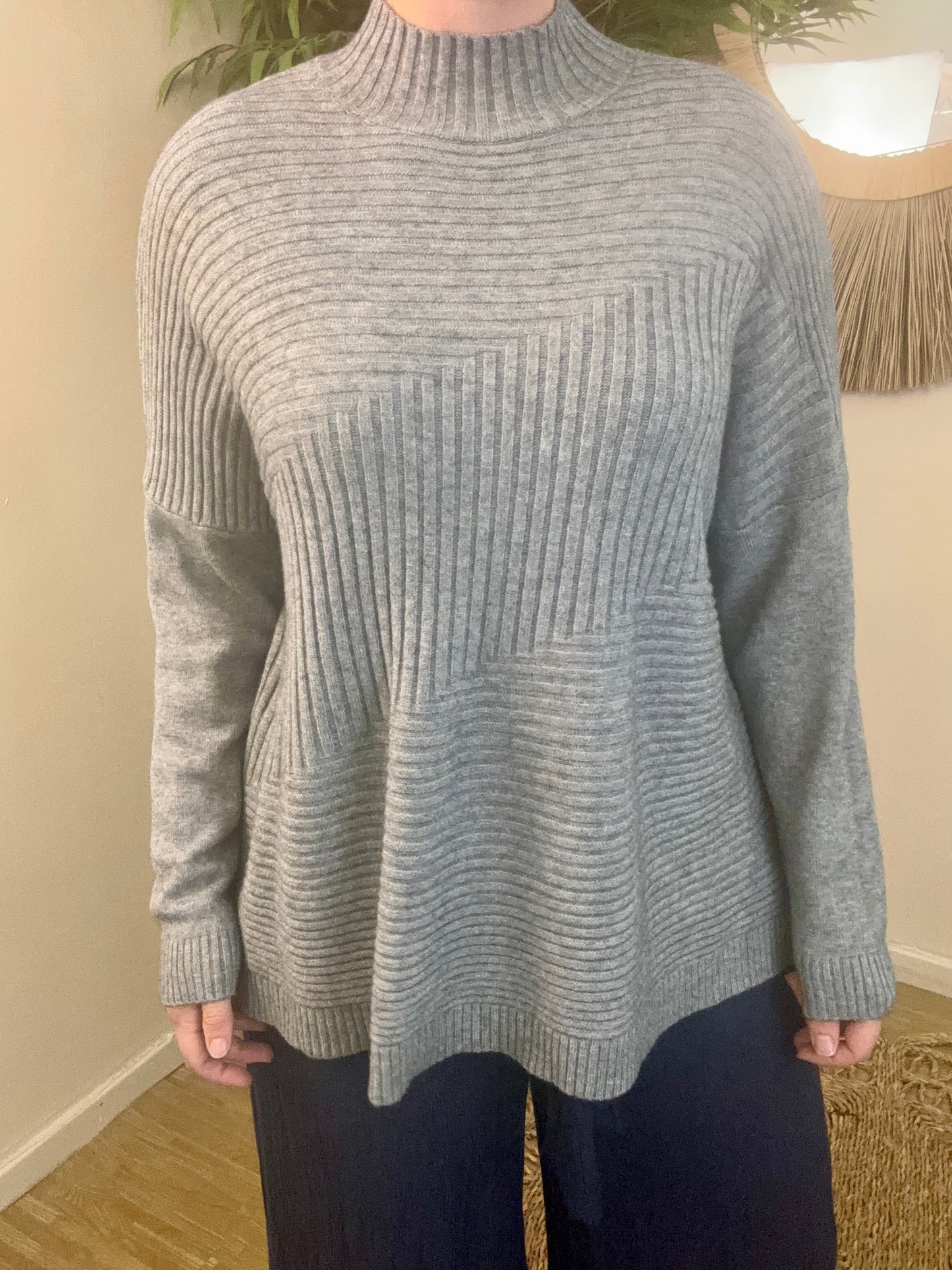 Maya Ribbed Jumper Grey