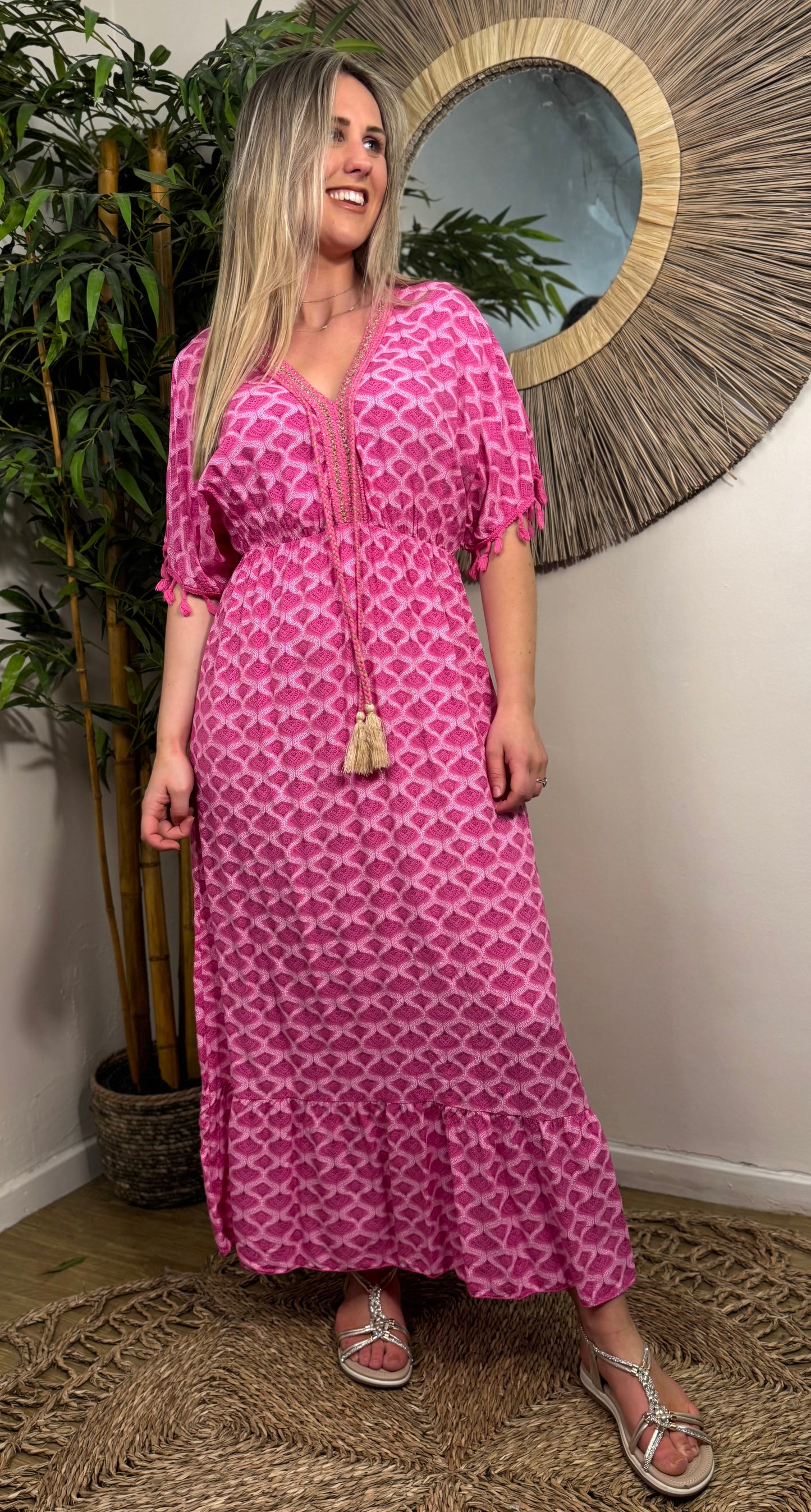 Matilda Dress Fuchsia Pink