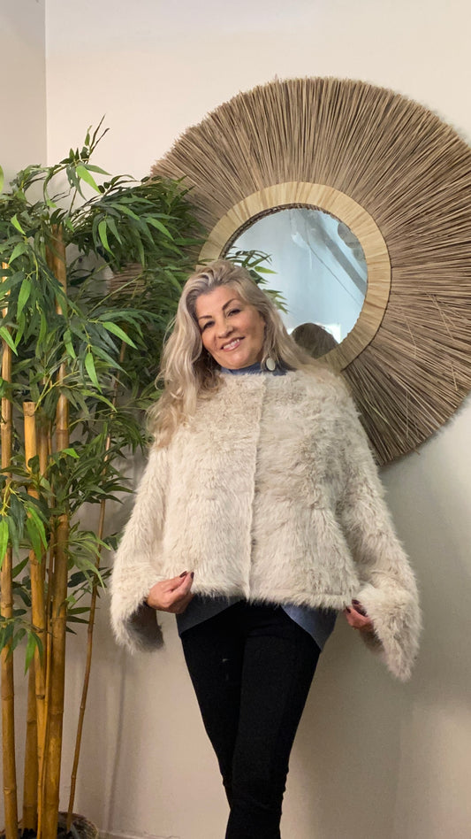 Rosa Faux Fur Poncho