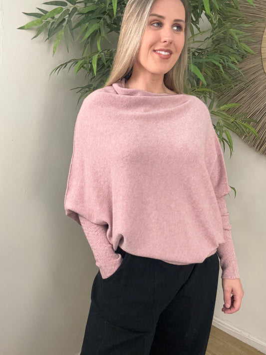 Sahara Drape Jumper Light Pink