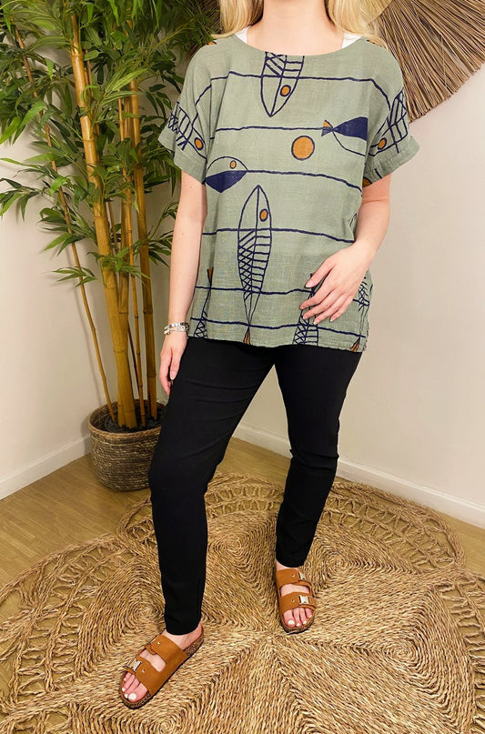 Fish Top Khaki