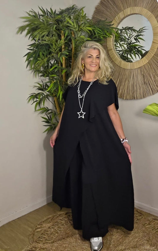 Isla Two Piece Set   Black