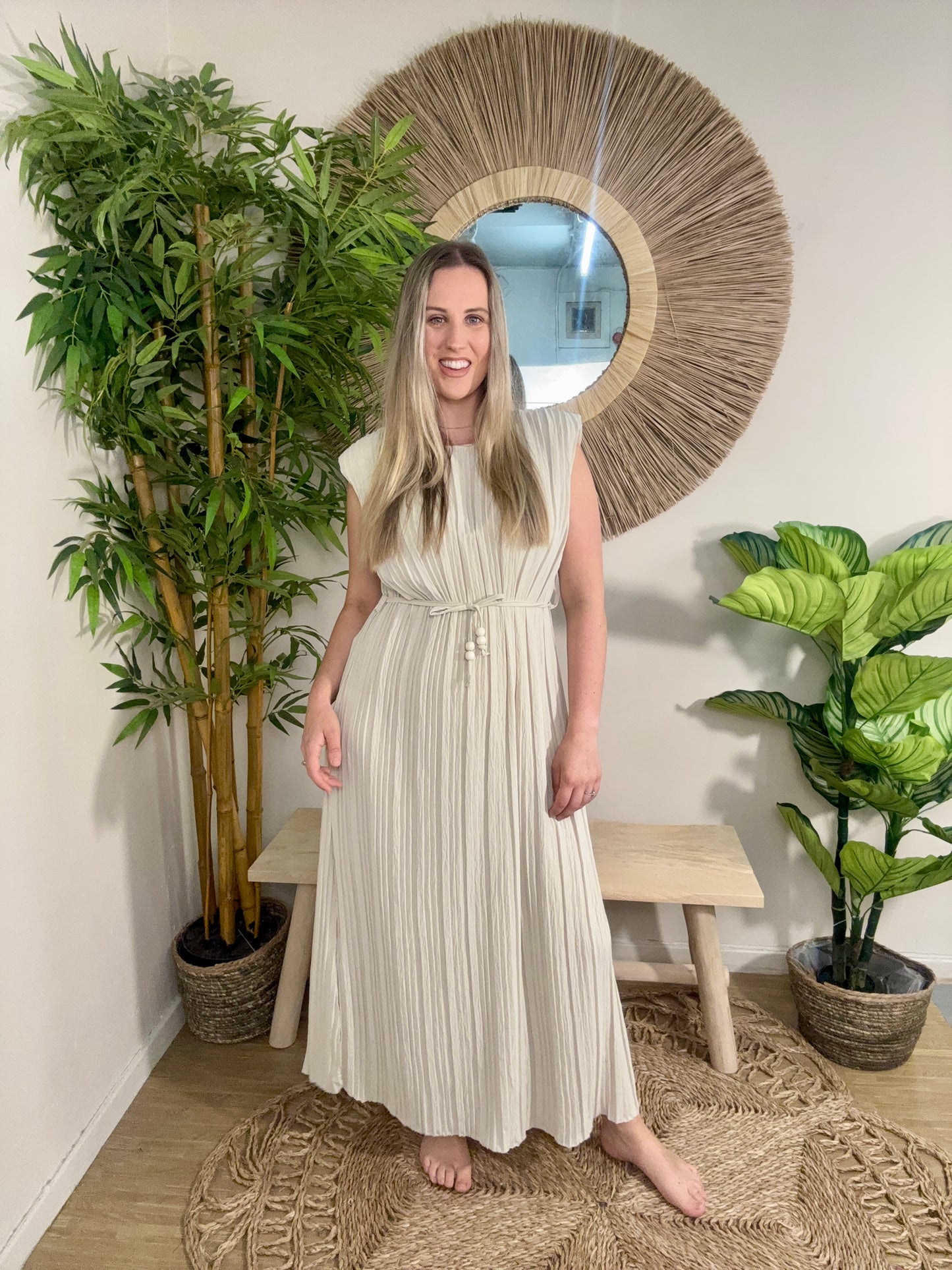 Grecian Dress   Cream