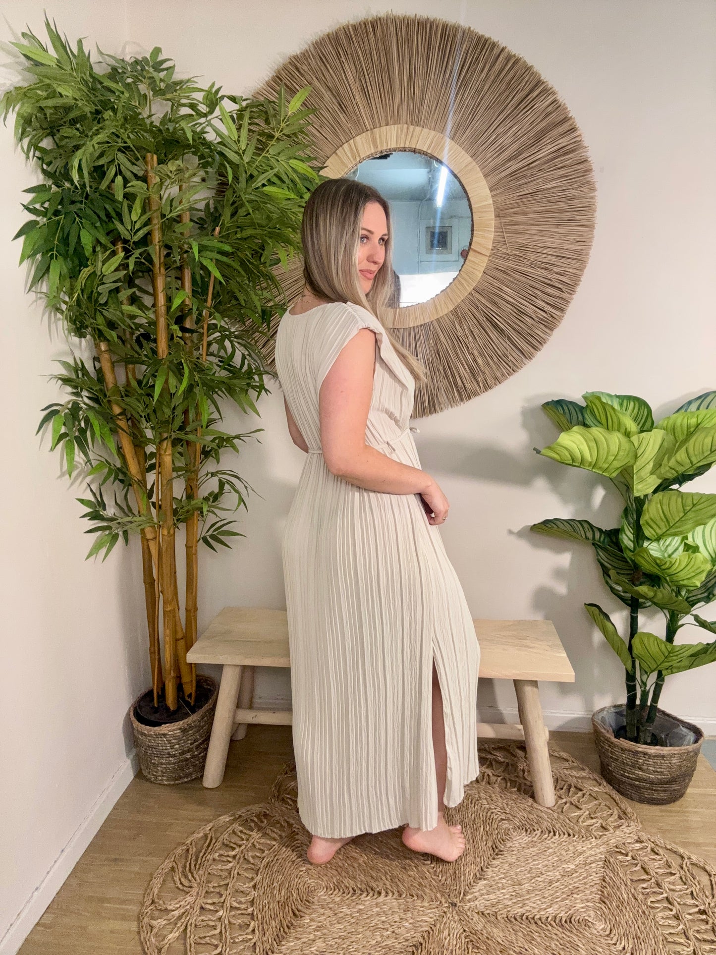 Grecian Dress   Cream