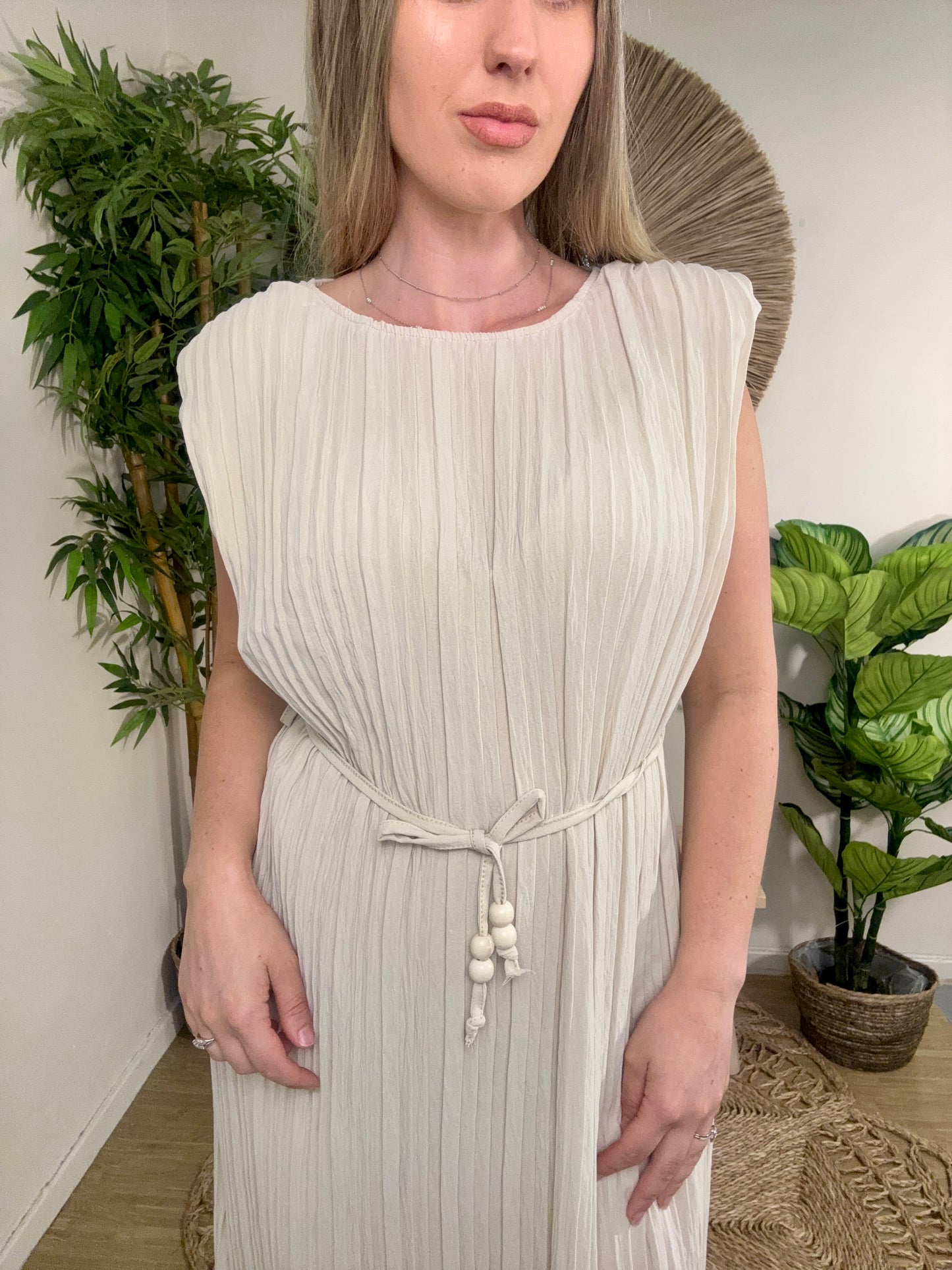 Grecian Dress   Cream