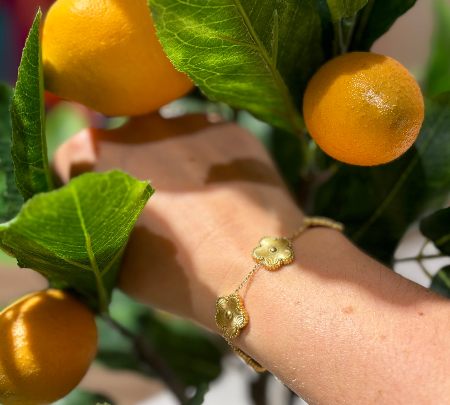 Stainless steel Petal bracelet