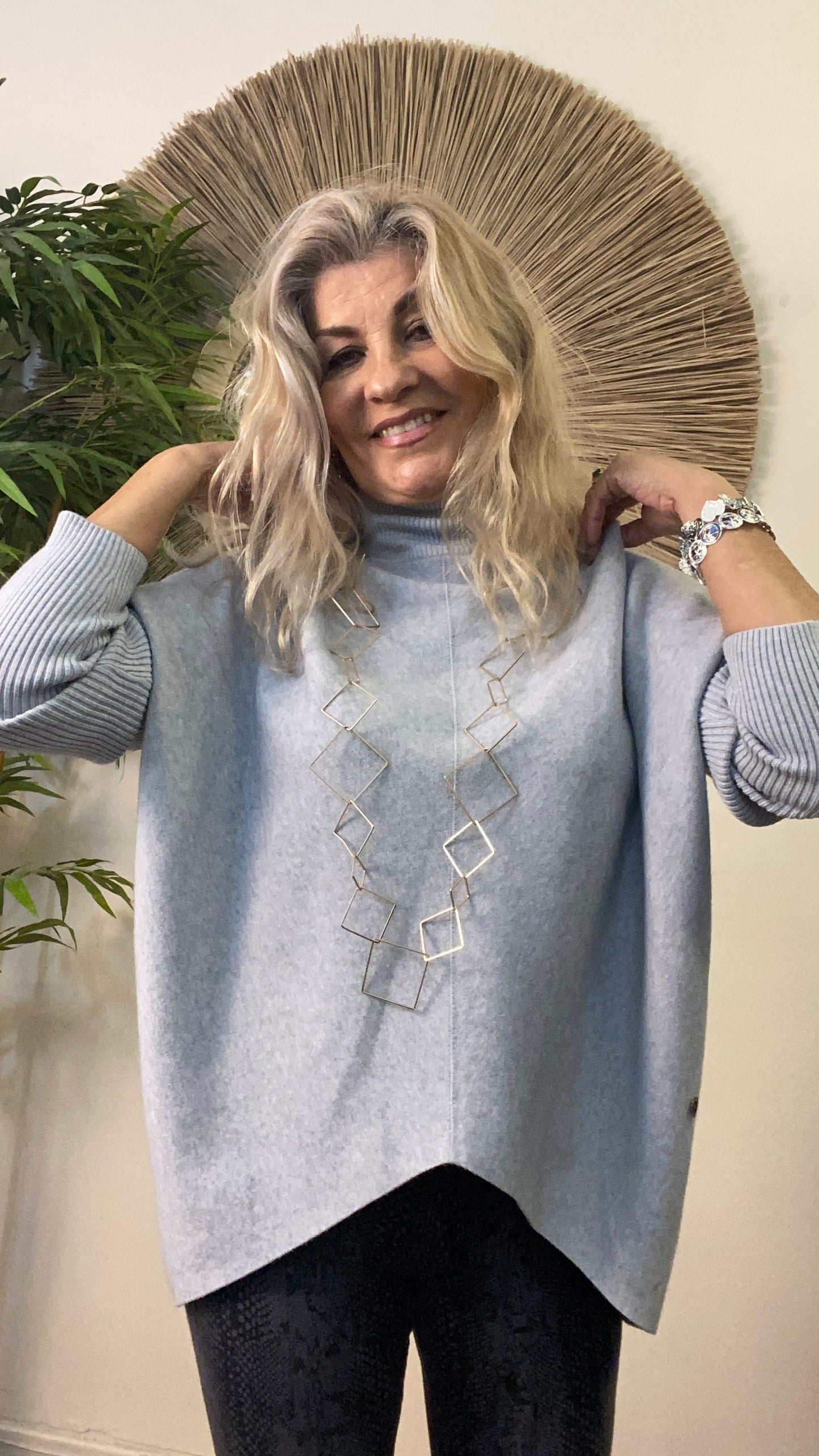 Jenna Turtle Neck Jumper Grey