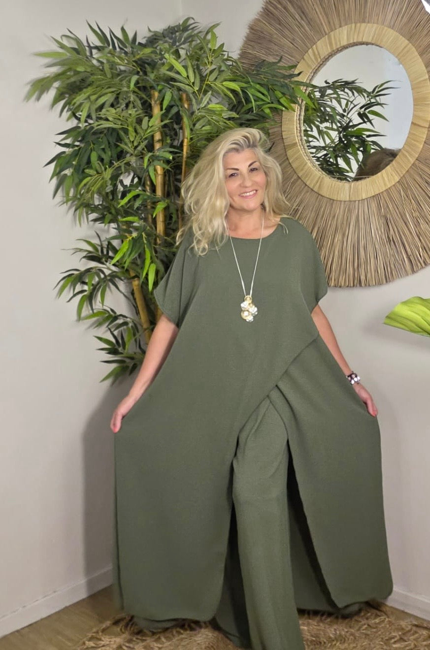 Isla Two Piece Set  Khaki