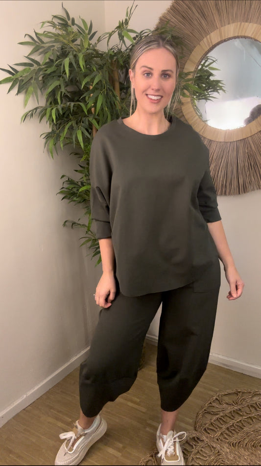 Alana Sweat Top Khaki