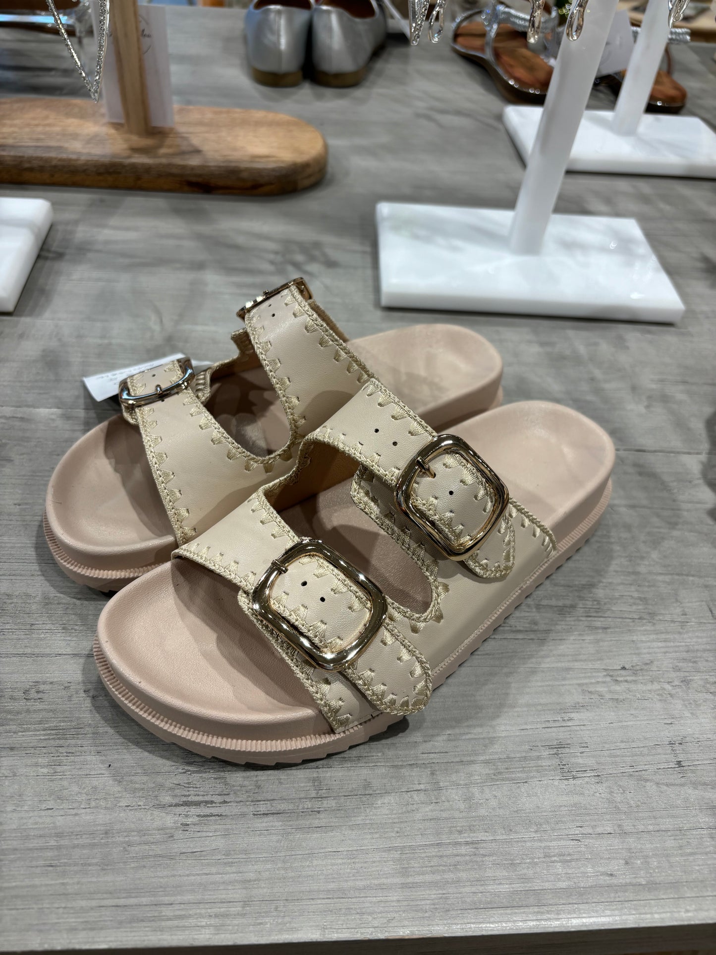 Grecian Sandals Beige