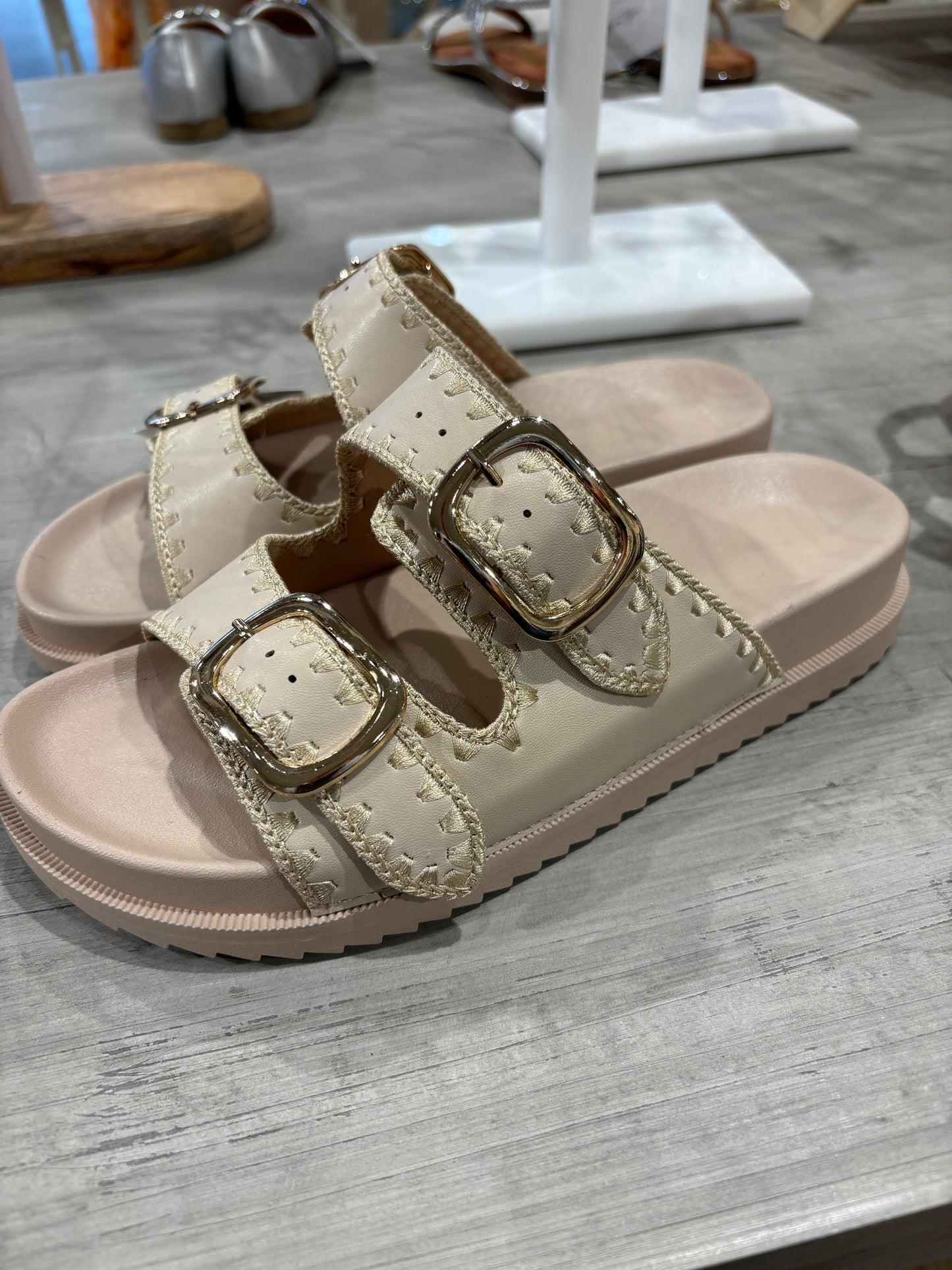 Grecian Sandals Beige