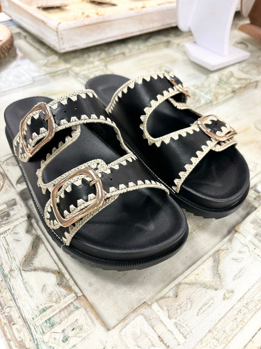 Grecian Sandals Black